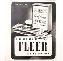 1943 Fleer Candy Coated Peppermint Chewing Gum Advertisement Fleermint D... - $376.05 MXN