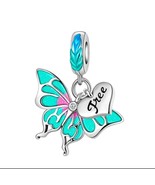 Butterfly charm,simil pandora charms,butterfly charm for pandora, gift c... - $26.06 CAD