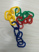 Discovery Toys 20 Boomerings Links linking rings for hanging toys - $9.89