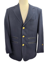 Caleb V. Smith Uniforms Polyester Blend 40S Men&#39;s medium Navy Blue Blazer - £8.55 GBP