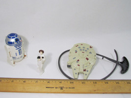 Vintage 1996 Applause Star Wars R2D2 and Princess Leia Figures Taco Bell Promo - £18.59 GBP