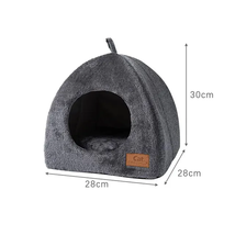 Soft Cat Bed Warm Semi-Enclosed Cat House Kennel for Small Dogs Cats - £12.51 GBP+