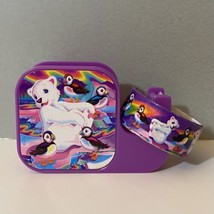Vintage Lisa Frank Roary Polar Bear Puffins Purple Tape Dispenser &amp; Sticker Tape - £23.97 GBP