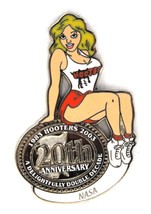 Hooters Restaurant 20th Anniversary Girl Nasa Lapel Badge Pin - £11.62 GBP