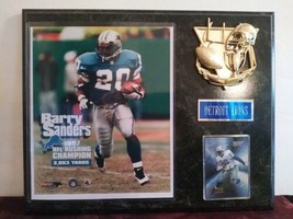 Barry Sanders Detroit Lions Football Sports Plaque 1997 NFL Rushing Cham... - £50.63 GBP