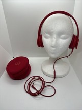 Beats Solo HD Wired Headphones With Case Red Foldable - £11.06 GBP