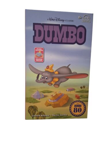 Disney Parks Dumbo LE Faux VHS Case with 8" Dumbo the Flying Elephant Plush NEW - £13.87 GBP