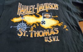 Hale&#39;s Harley-Davidson St. Thomas U.S.V.I Black Large Double Sided Image - £20.83 GBP