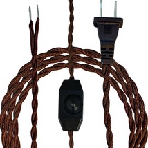 Royal Designs, Inc. 8Ft Twisted Rayon Lamp Cord with NEMA-15P Plug, Rota... - $22.72