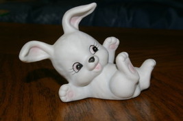 Home Interiors &amp; Gifts White Bunny 1458 Rabbit Homco  - $5.00