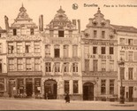 Vtg Postcard 1940s Place de la Vieille Halle aux Blés Brussels Belgium B... - $6.88