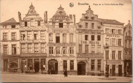 Vtg Postcard 1940s Place de la Vieille Halle aux Blés Brussels Belgium Bruxelles - £5.51 GBP