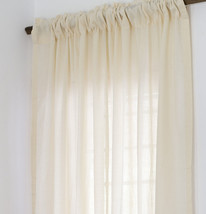 Cream Long Cotton Curtain Cotton Window Drape Stonewashed Cotton Custom Size - £29.30 GBP+