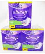 Always Anti Bunch Xtra Protection Daily Liners Long Light Absorbency 108... - $34.10 CAD