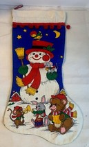 Vintage Handmade Christmas stocking 17&quot; - £14.43 GBP
