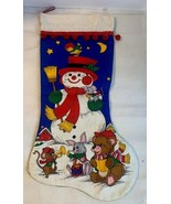 Vintage Handmade Christmas stocking 17&quot; - £14.15 GBP