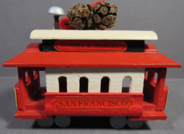 Vintage Wooden Christmas Ornament San Francisco Cable Car 3.5&quot; x 2.5&quot; - $7.77