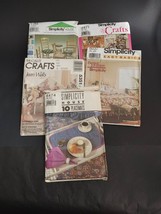 Lot VTG Sewing Patterns Simplicity McCall Placemats Chair Covers Crafts Uncut - £10.24 GBP