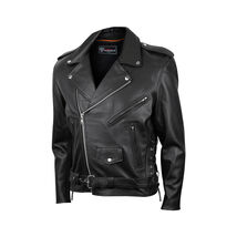 TG Men&#39;s Premium Leather Classic Motorcycle Jacket Lace Sides Z/O Liner ... - €119,36 EUR