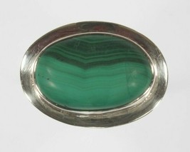 Vintage Malachite Sterling Silver Ring (Size 7.75) - £68.45 GBP