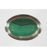 Vintage Malachite Sterling Silver Ring (Size 7.75) - £67.42 GBP