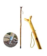 Wood Walking Hiking Hike Stick Cane Staff with V Yoke for Rifle 55&quot; Natu... - $35.99