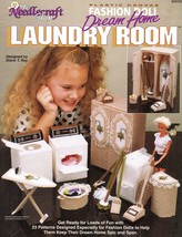 Plastic Canvas 11-1/2&quot; Fashion Doll Barbie Dream Home Laundry Room Patterns - $15.99