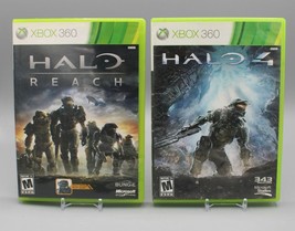 Lot of 2 Xbox 360 Halo 4 (2012) &amp; Halo Reach (2010) Tested &amp; Works - £15.52 GBP