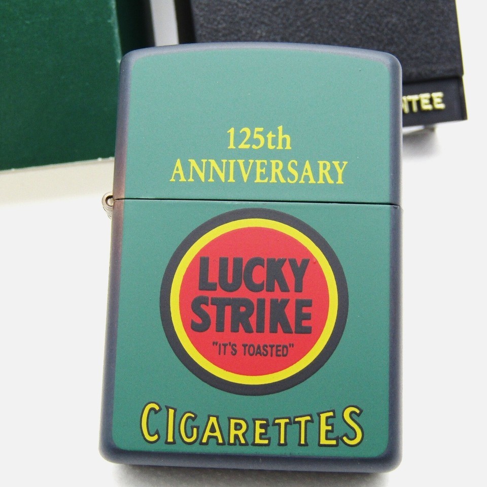 Lucky Strike 125th Anniversary Zippo Oil Lighter 1997 MIB Rare - $151.46