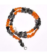 Natural Rutile Quartz Carnelian Gemstone Mix Shape Beads Necklace 18&quot; UB... - £7.68 GBP