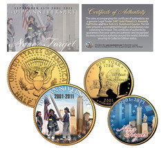 World Trade Center 10th Anniversary 9/11 Ny Quarter &amp; Jfk Half Dollar 2-Coin Set - £9.72 GBP