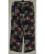 EXCELLENT MENS J.CREW MADRAS PLAID FLANNEL PAJAMA LOUNGE PANT W/ POCKETS... - $32.68