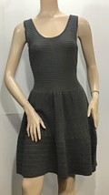 BB DAKOTA Gray Wool Blend Fit &amp; Flare Dress (Size M) - £23.49 GBP