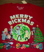 Funny Rick &amp; Morty Merry Rickmas Happy Holiday Christmas T-Shirt 2XL Xxl New - £15.64 GBP