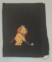 Lion Golfer Golf Towel 16x18 Black - £11.71 GBP