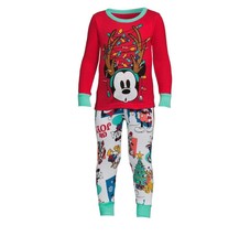 Disney Mickey Mouse Pajamas Toddlers Snug-fit Christmas Xmas 2 Piece Unisex 18M - £13.44 GBP