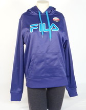 Fila Signature Purple &amp; Blue Pullover Hoodie with Thumbholes Women&#39;s M NWT - $69.99