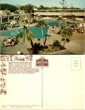 Mississippi Biloxi Buena Vista Beach Motel &amp; Hotel Palm Trees Vintage Postcard - £7.34 GBP