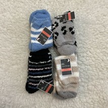 West Loop Women’s cozy socks size 4-10 (4 pairs) Gray Blue Black Cream Brand New - £5.09 GBP