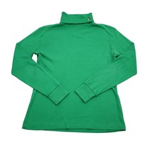 Lands End Sweater Womens Green Long Sleeve Turtle Neck Banded Cuffs Outwear - £19.47 GBP