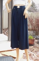 Cropped Navy Color Trouser by HIGH TECH by Claire Campbell, 2US/6UK/32D/... - $84.15