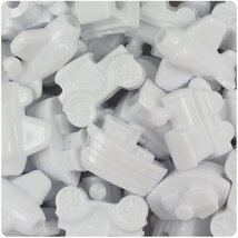 BeadTin White Opaque Mini Mobile Plastic Pony Beads (2oz) - $2.39