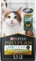 Purina Pro Plan Allergen Reducing, Weight Control Dry Cat Food, LIVECLEAR - £44.63 GBP