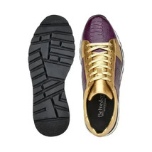 Belvedere Sneakers Blake Genuine Ostrich and Soft Italian Calf Purple/Gold image 4