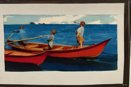 AI art winslow homer inspired boys and saling boats 3 - £28.37 GBP+