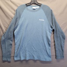 Columbia Omni-Wick Waffle Knit Thermal Henley Shirt Mens Sz M Gr/Blu Lon... - £12.13 GBP