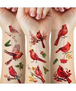 17 Pieces Red Cardinals Birds Temporary Tattoo Stickers for Women Girl F... - $19.66