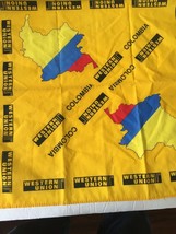 Vintage ~ Western Union Collectible from Colombia . Cloth Material. - £11.06 GBP