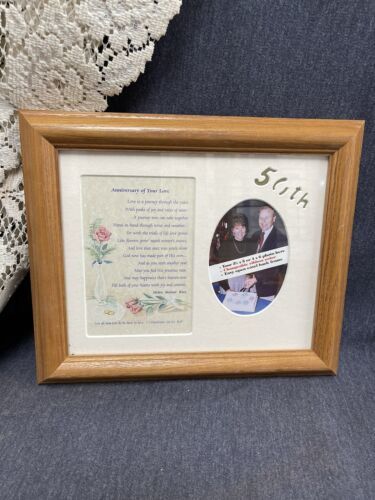 Primary image for 50th Anniversary Of Your Love Golden Photo Wood Picture Frame
