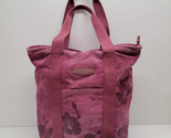 Keen Hybrid Transport Purple Flower Bag Tote Canvas Zip Closure 2 Handles - £34.56 GBP